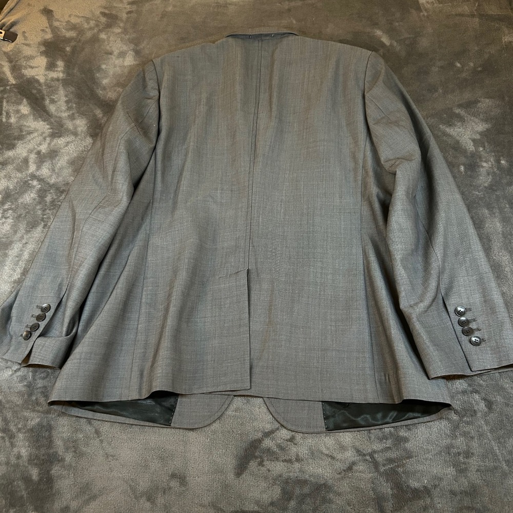 Kenneth Cole New York Gray Wool Blend Blazer Sport Coat Mens Large 42R - Picture 4 of 11